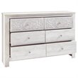 Signature Design by Ashley Paxberry 6 Drawer Dresser in Whitewash