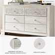 Signature Design by Ashley Paxberry 6 Drawer Dresser in Whitewash