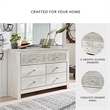 Signature Design by Ashley Paxberry 6 Drawer Dresser in Whitewash