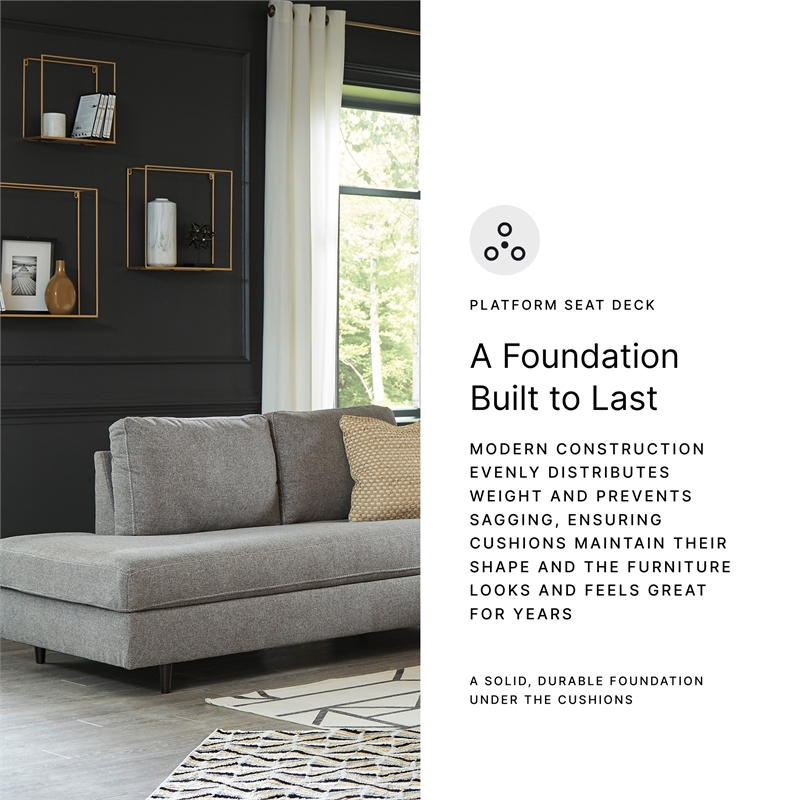 Signature Design by Ashley Lyman Right Arm Corner Chaise in Graphite