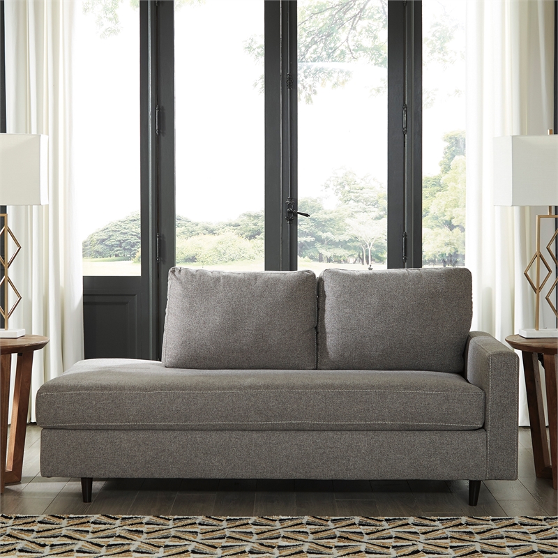 Signature Design by Ashley Lyman Right Arm Corner Chaise in Graphite