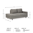 Signature Design by Ashley Lyman Right Arm Corner Chaise in Graphite