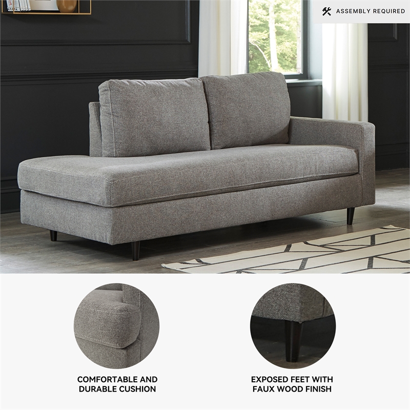 Signature Design by Ashley Lyman Right Arm Corner Chaise in Graphite