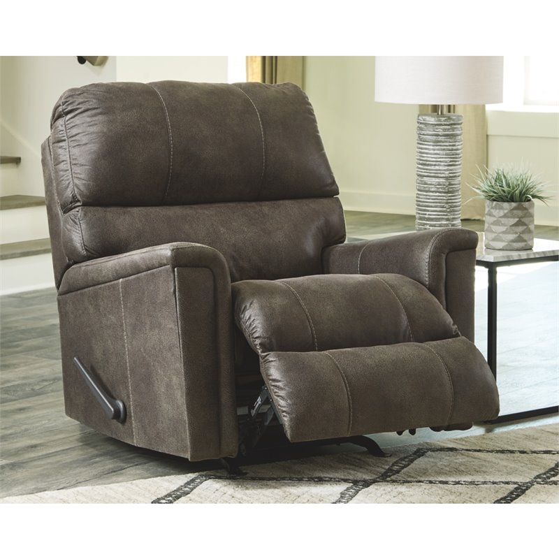 Signature Design by Ashley Navi Rocker Recliner in Smoke