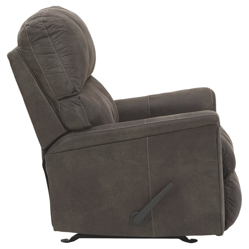 Signature Design by Ashley Navi Rocker Recliner in Smoke