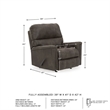 Signature Design by Ashley Navi Rocker Recliner in Smoke