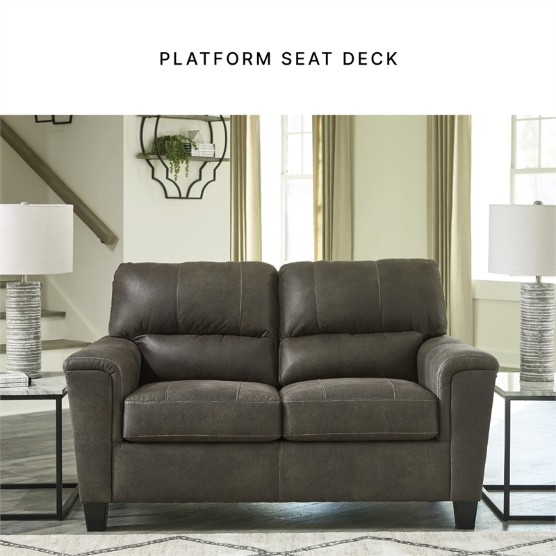 Signature Design by Ashley Navi Loveseat in Smoke