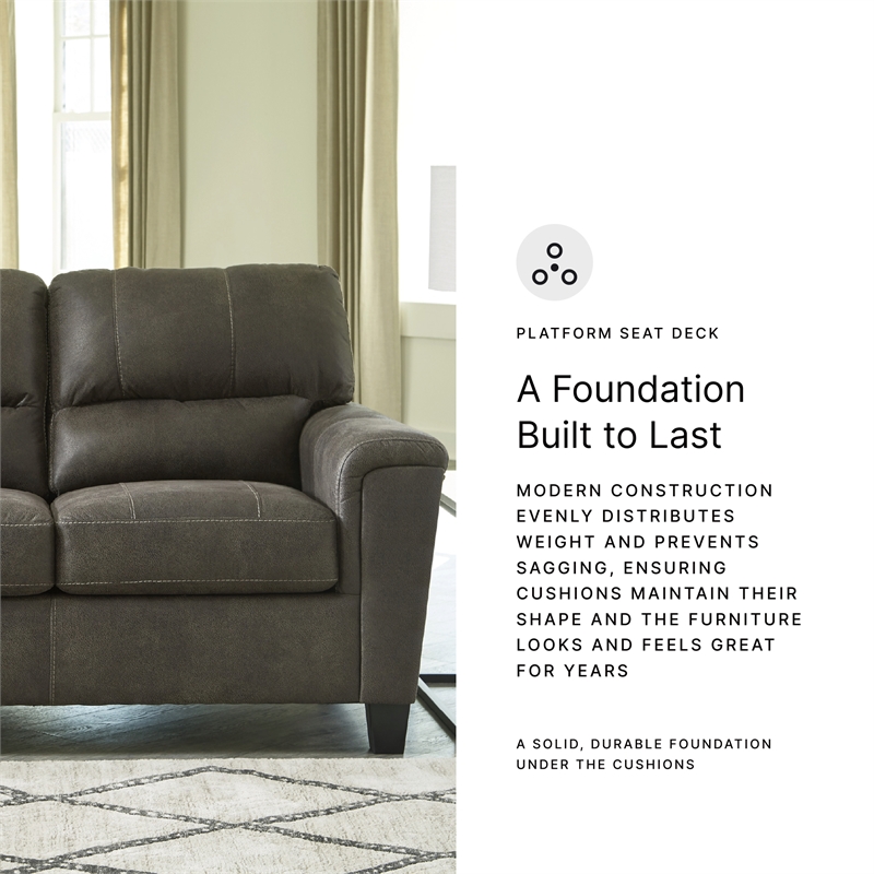 Signature Design by Ashley Navi Loveseat in Smoke