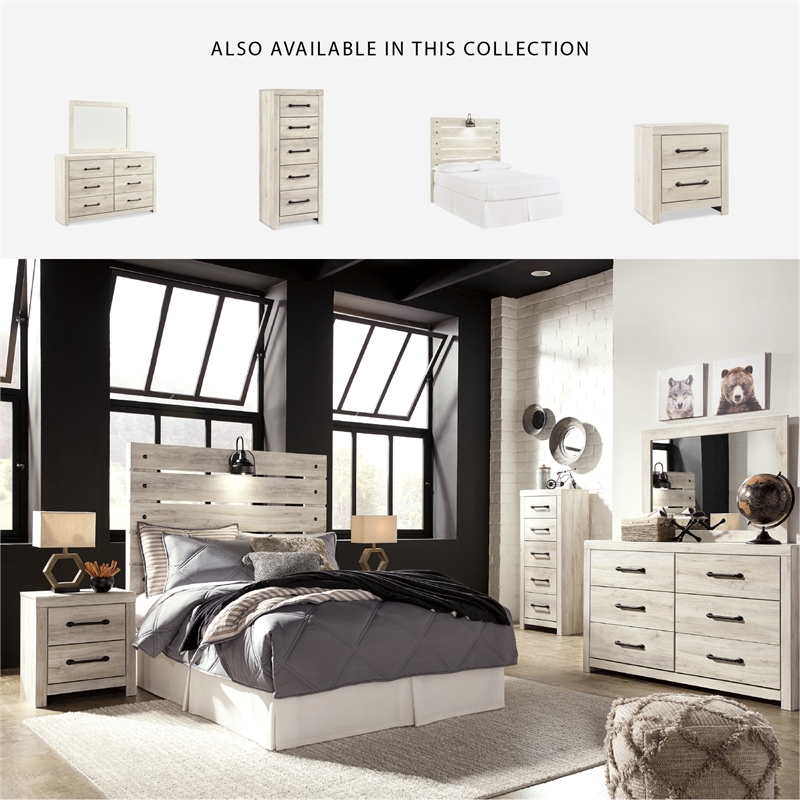 Signature Design by Ashley Cambeck Narrow 5 Drawer Chest in Whitewash