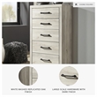 Signature Design by Ashley Cambeck 5 Drawer Chest in Whitewash