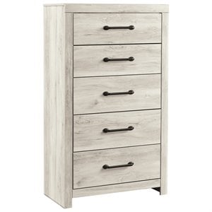 signature design by ashley cambeck 5 drawer chest in whitewash