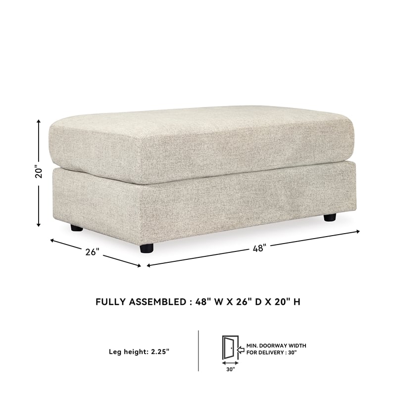 Signature Design by Ashley Soletren Oversized Accent Ottoman in Stone