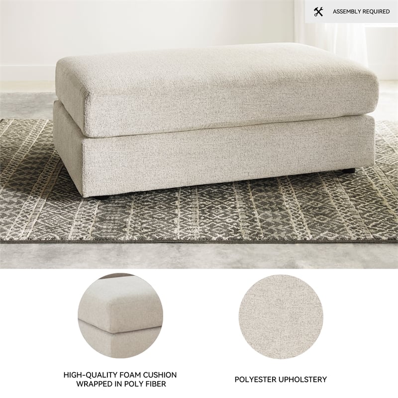 Signature Design by Ashley Soletren Oversized Accent Ottoman in Stone