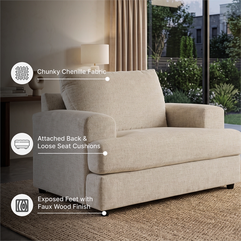Signature Design by Ashley Soletren Oversized Accent Chair in Stone