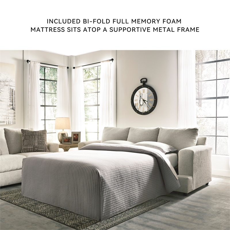 Signature Design by Ashley Soletren Queen Sleeper Sofa in Stone