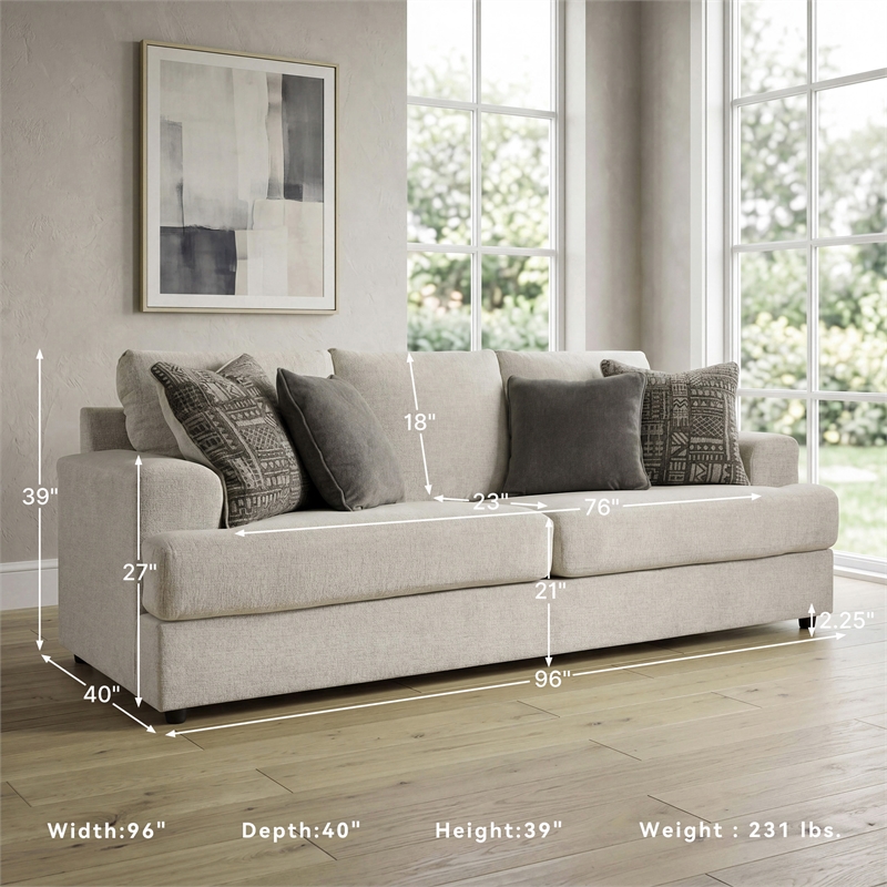 Signature Design by Ashley Soletren Queen Sleeper Sofa in Stone