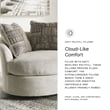 Signature Design by Ashley Soletren Swivel Accent Chair in Stone