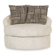 Signature Design by Ashley Soletren Swivel Accent Chair in Stone