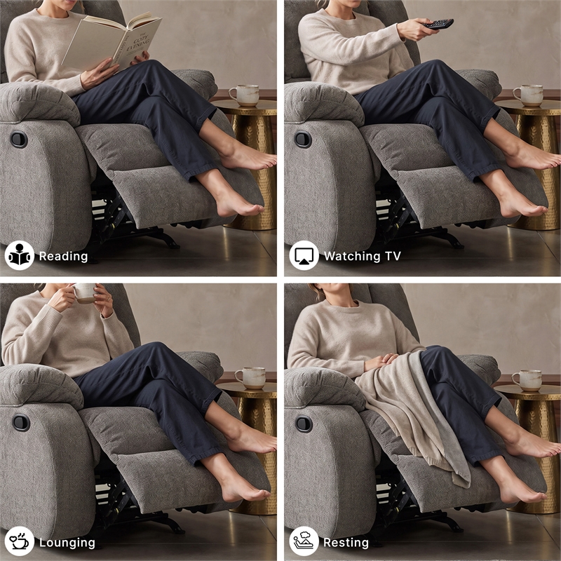 signature design by ashley tulen rocker recliner in gray