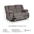 Signature Design by Ashley Tulen Reclining Loveseat in Gray