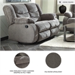 Signature Design by Ashley Tulen Reclining Loveseat in Gray