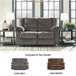 Signature Design by Ashley Tulen Reclining Loveseat in Gray