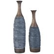Signature Design by Ashley Blayze 2 Piece Vase Set in Antique Gray and Brown