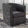 Signature Design by Ashley Brentlow Swivel Chair in Distressed Black