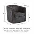 Signature Design by Ashley Brentlow Swivel Chair in Distressed Black