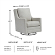 Signature Design by Ashley Kambria Swivel Glider Accent Chair in Frost