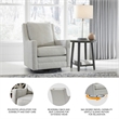 Signature Design by Ashley Kambria Swivel Glider Accent Chair in Frost
