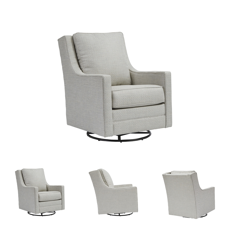 Signature Design by Ashley Kambria Swivel Glider Accent Chair in Frost