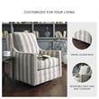 Signature Design by Ashley Kambria Swivel Glider Accent Chair in Ivory and Black