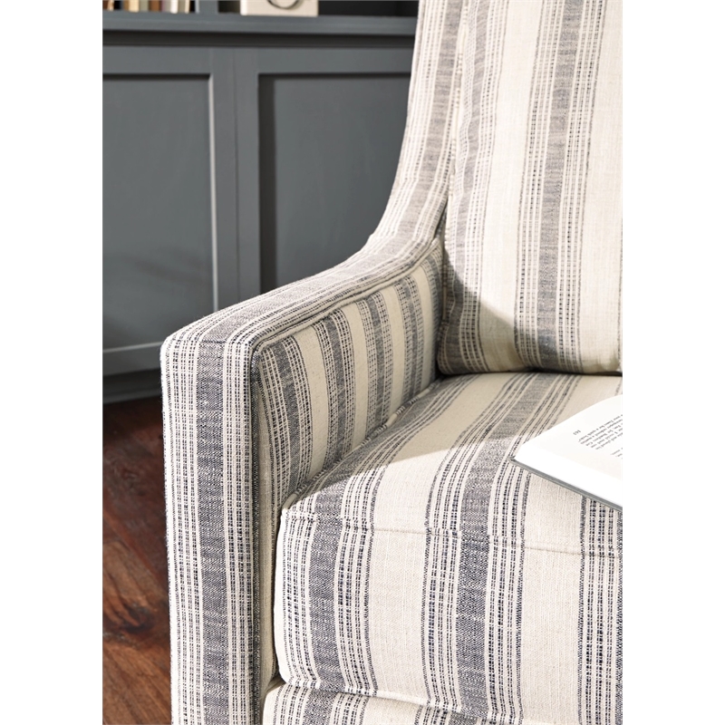 Signature Design by Ashley Kambria Swivel Glider Accent Chair in Ivory and Black