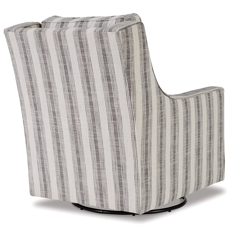 Signature Design by Ashley Kambria Swivel Glider Accent Chair in Ivory and Black
