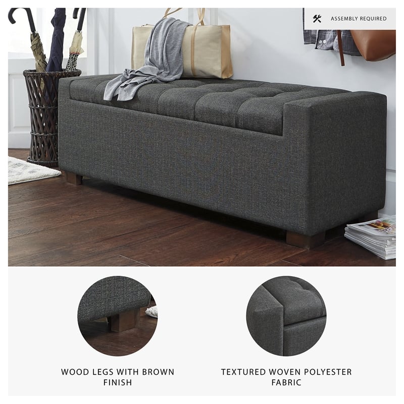 Signature Design by Ashley Cortwell Storage Bench in Gray