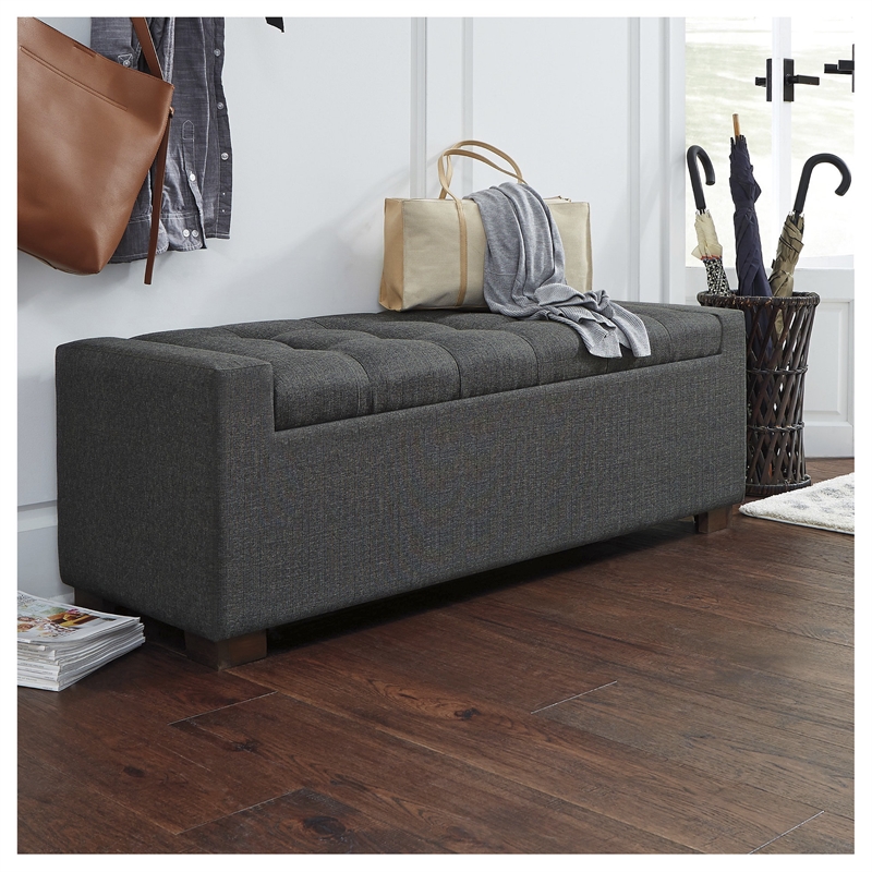 Signature Design by Ashley Cortwell Storage Bench in Gray