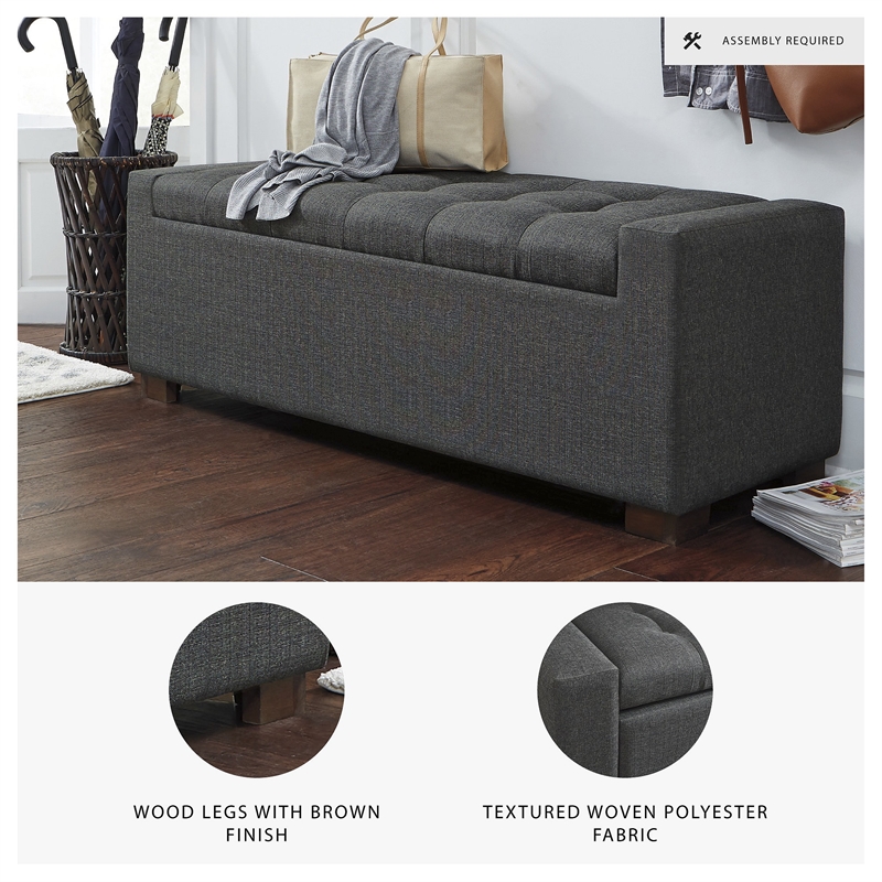 Signature Design by Ashley Cortwell Storage Bench in Gray