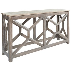 signature design by ashley lanzburg console table in antique gray