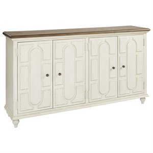 signature design by ashley roranville accent cabinet in antique white