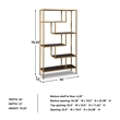 Signature Design by Ashley Frankwell 5 Shelf Etagere in Gold