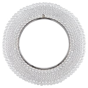 signature design by ashley marly accent mirror in clear and silver