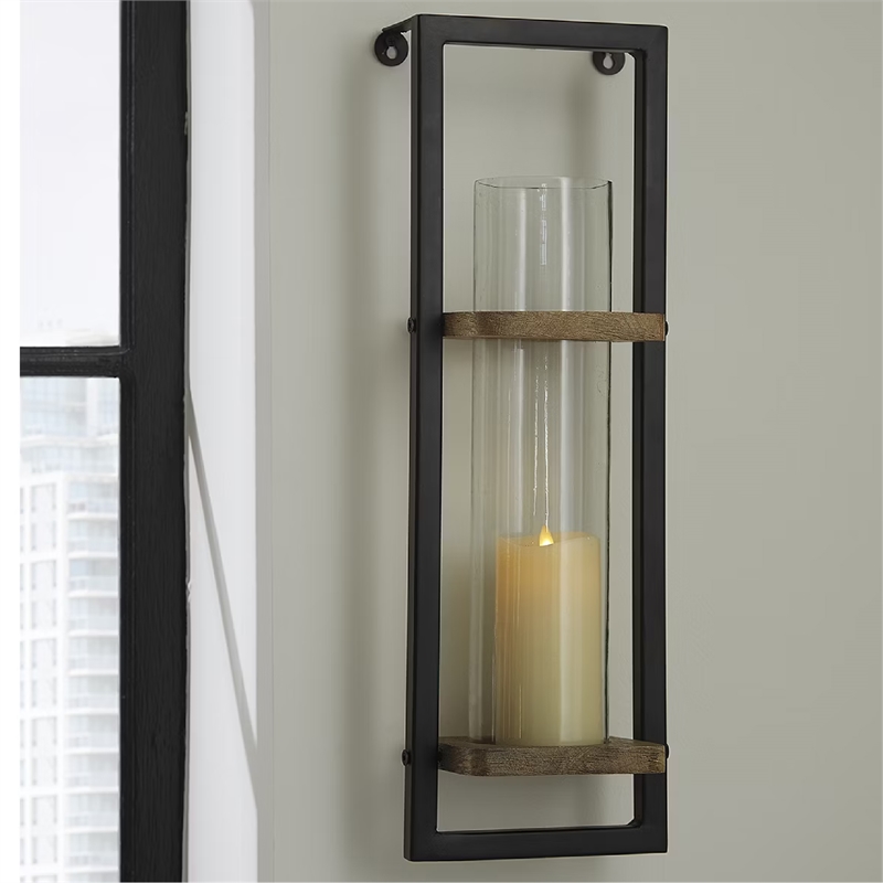 Signature Design by Ashley Colburn Wall Sconce in Natural and Black