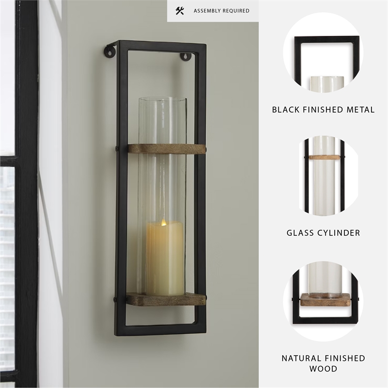 Signature Design by Ashley Colburn Wall Sconce in Natural and Black