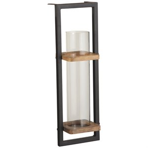 signature design by ashley colburn wall sconce in natural and black