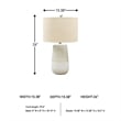 Signature Design by Ashley Shavon Ceramic Table Lamp in Beige and White