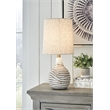 Signature Design by Ashley Aleela Metal Table Lamp in White and Gold