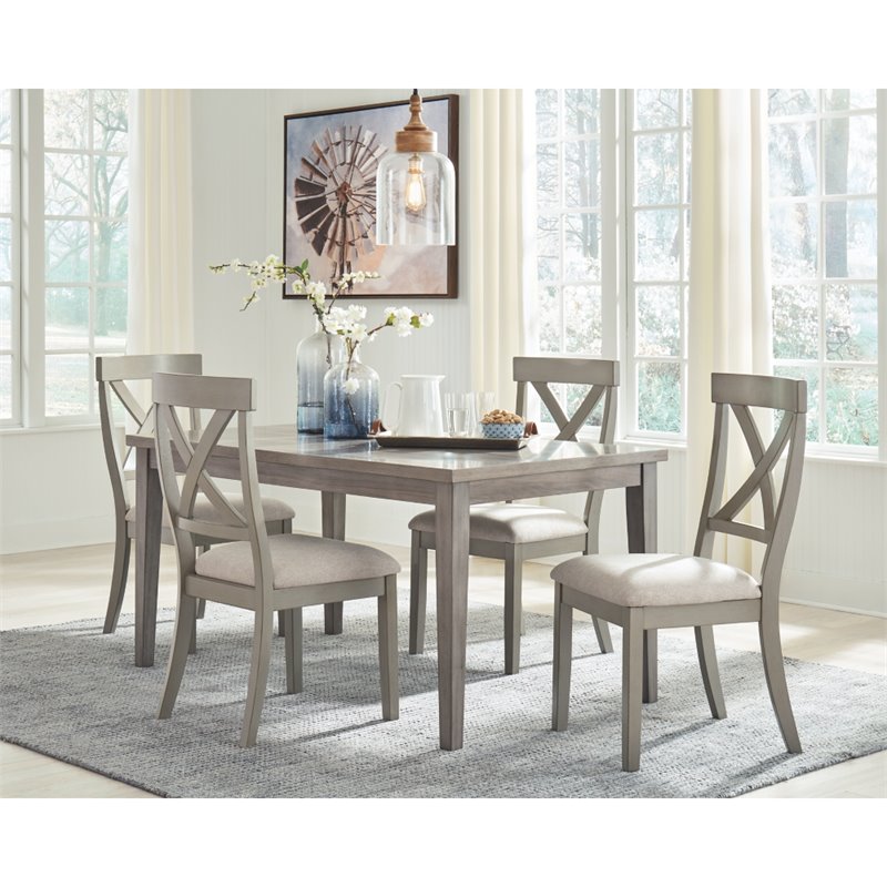 Signature Design by Ashley Parellen Rectangular Dining Table in Gray