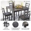 Signature Design by Ashley Bridson 5 Piece Square Dining Table Set in Gray
