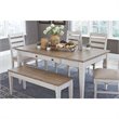 Signature Design by Ashley Skempton Dining Table in White and Light Brown